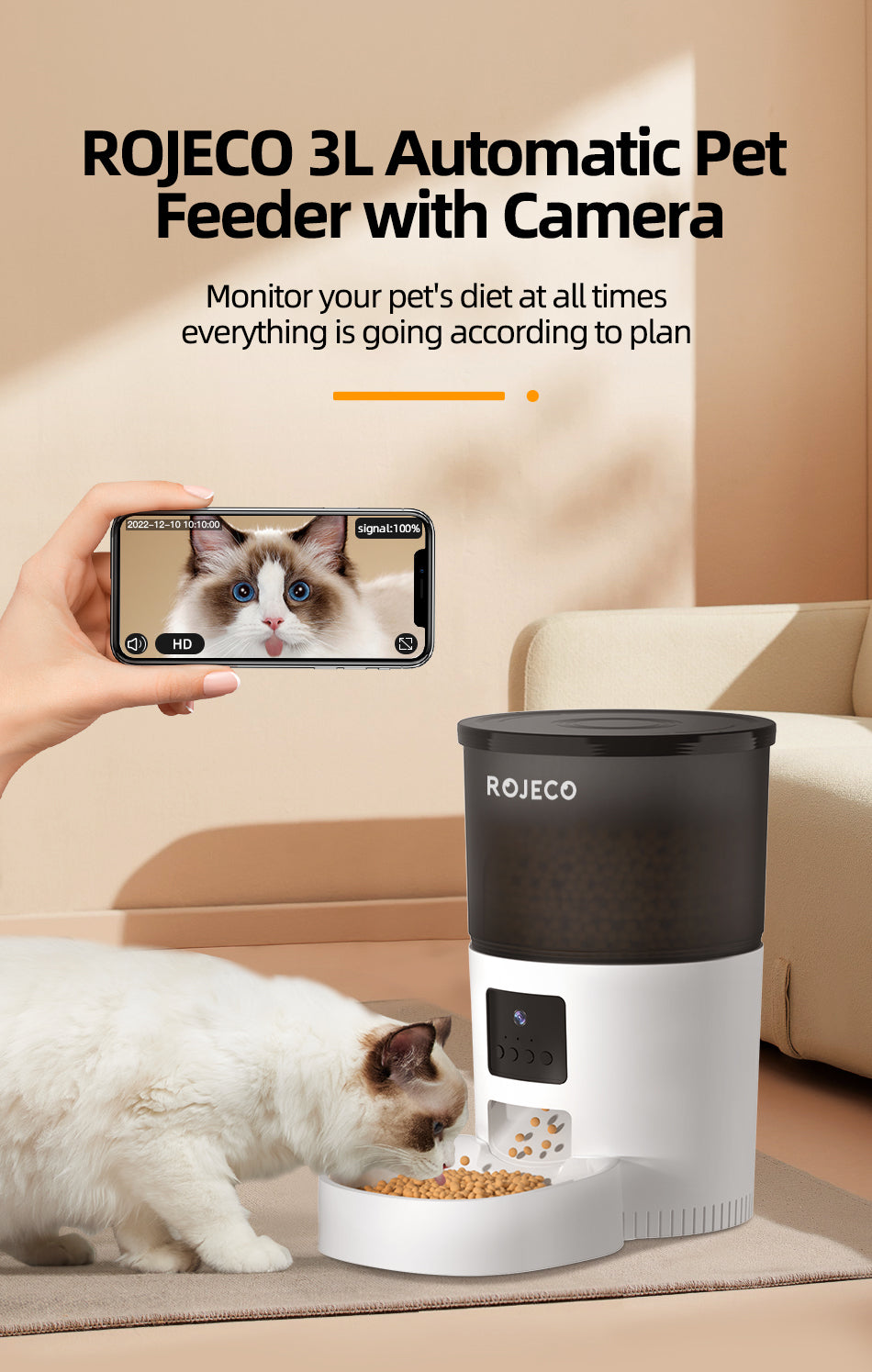 Smart Pet Feeder
Stay connected with your pet anytime, anywhere!