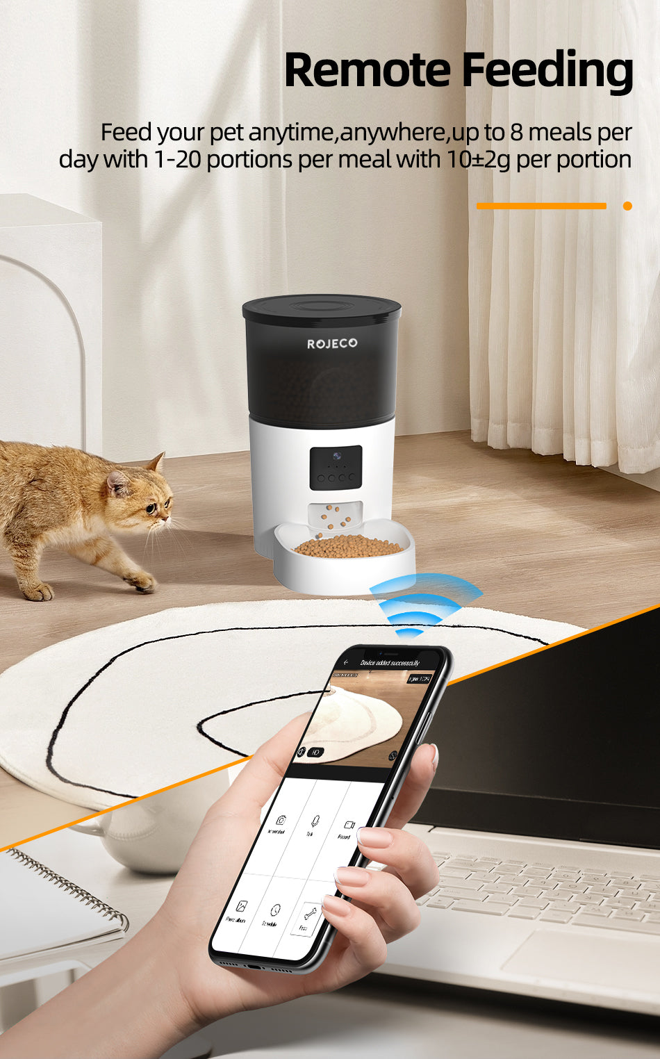 Smart Pet Feeder
Stay connected with your pet anytime, anywhere!